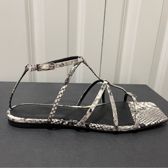 Sigerson Morrison Fedora Snake Embossed Leather Strappy Sandals IT 40/US 9.5-10 - Picture 3 of 10